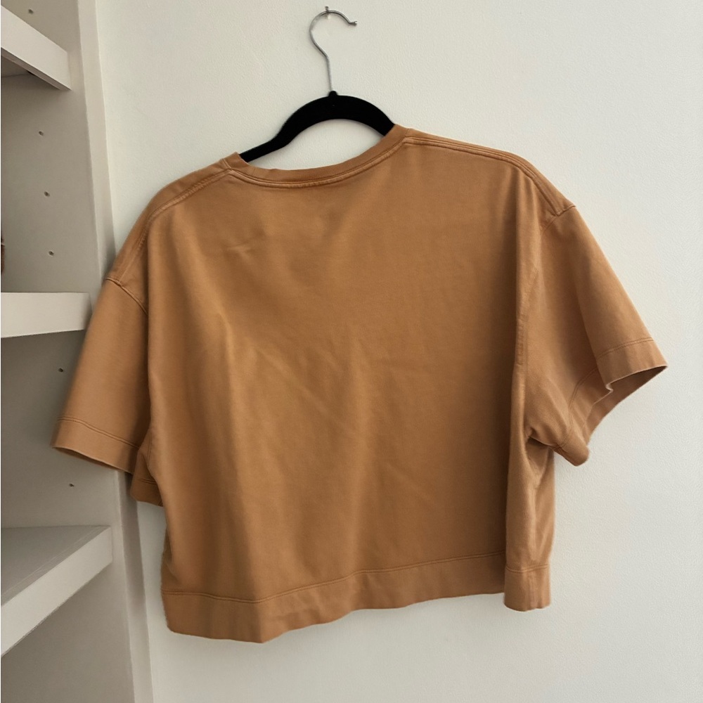 Athleta Short-Sleeve Pocket Tee in Camel - Picture 2 of 6